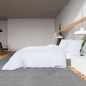 vidaXL Bedding Set White 240x220 cm Cotton