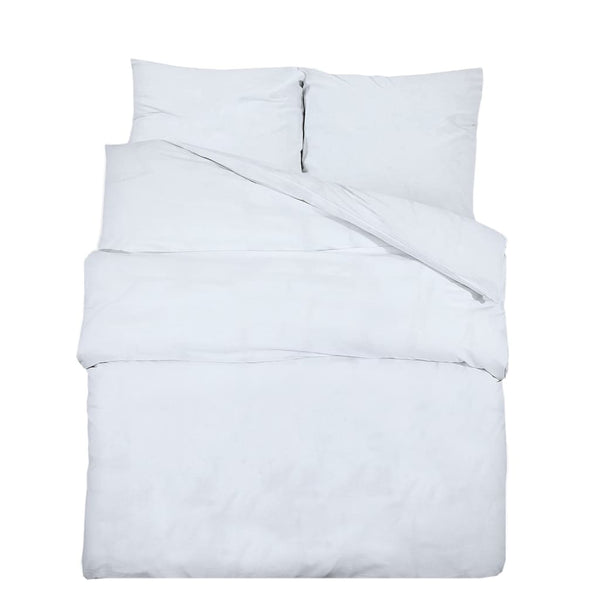 vidaXL Bed Linen Set White 200x200 cm Cotton
