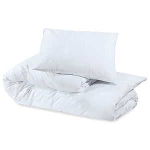 vidaXL Bed Linen Set White 200x200 cm Cotton