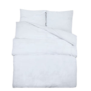 vidaXL Bedding Set White 220x240 cm Cotton