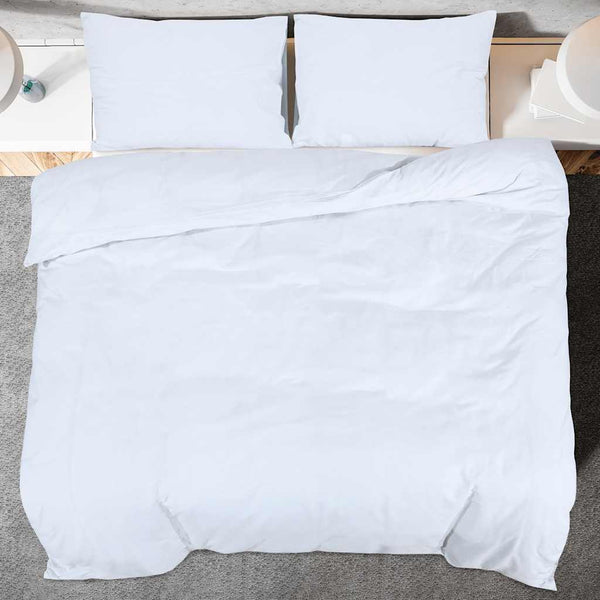 vidaXL Bedding Set White 260x240 cm Cotton