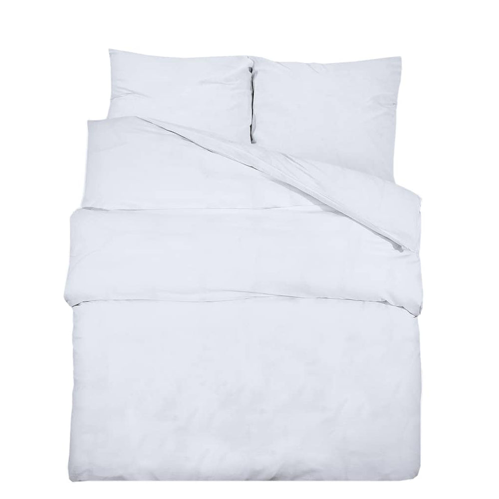 vidaXL Bedding Set White 135x200 cm Cotton