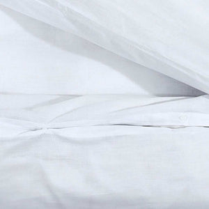 vidaXL Bed Linen Set White 155x220 cm Cotton