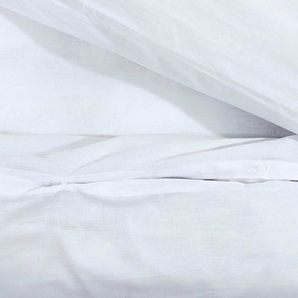 vidaXL Bed Linen Set White 155x220 cm Cotton