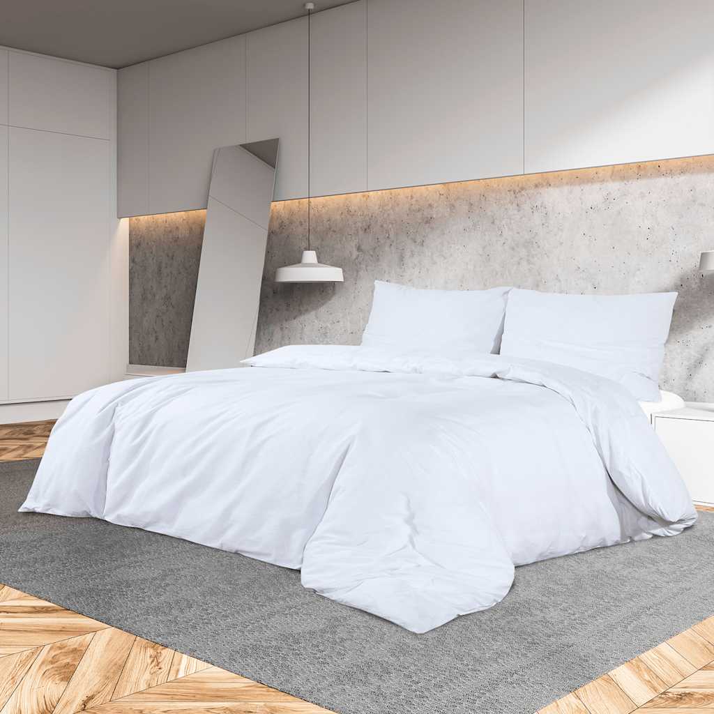 vidaXL Bed Linen Set White 155x220 cm Cotton