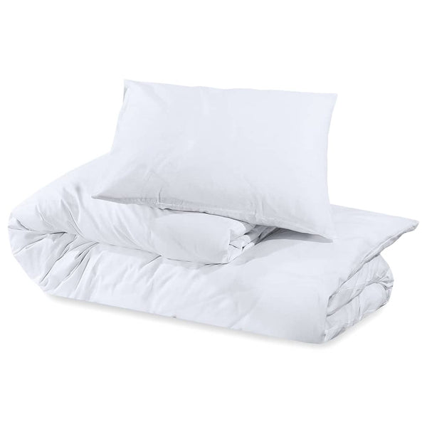 vidaXL Bed Linen Set White 200x200 cm Cotton