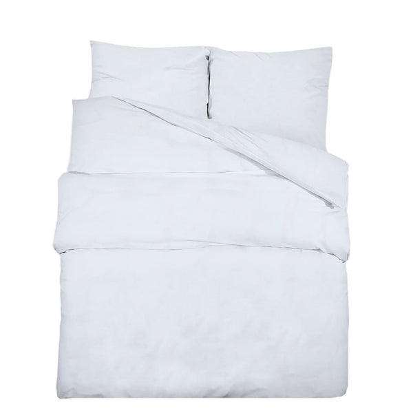 vidaXL Bed Linen Set White 200x220 cm Cotton