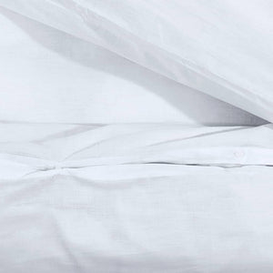 vidaXL Bed Linen Set White 200x220 cm Cotton