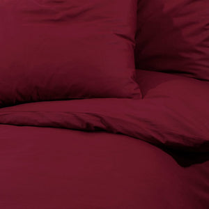 vidaXL Bedding Set Bordeaux Red 140x200 cm Cotton