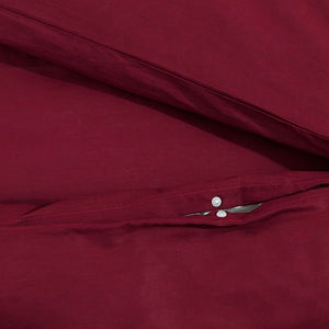 vidaXL Duvet Cover Set Burgundy 135x200 cm Cotton