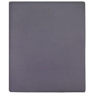 vidaXL Fitted Sheet Jersey Anthracite 140x200 cm Cotton