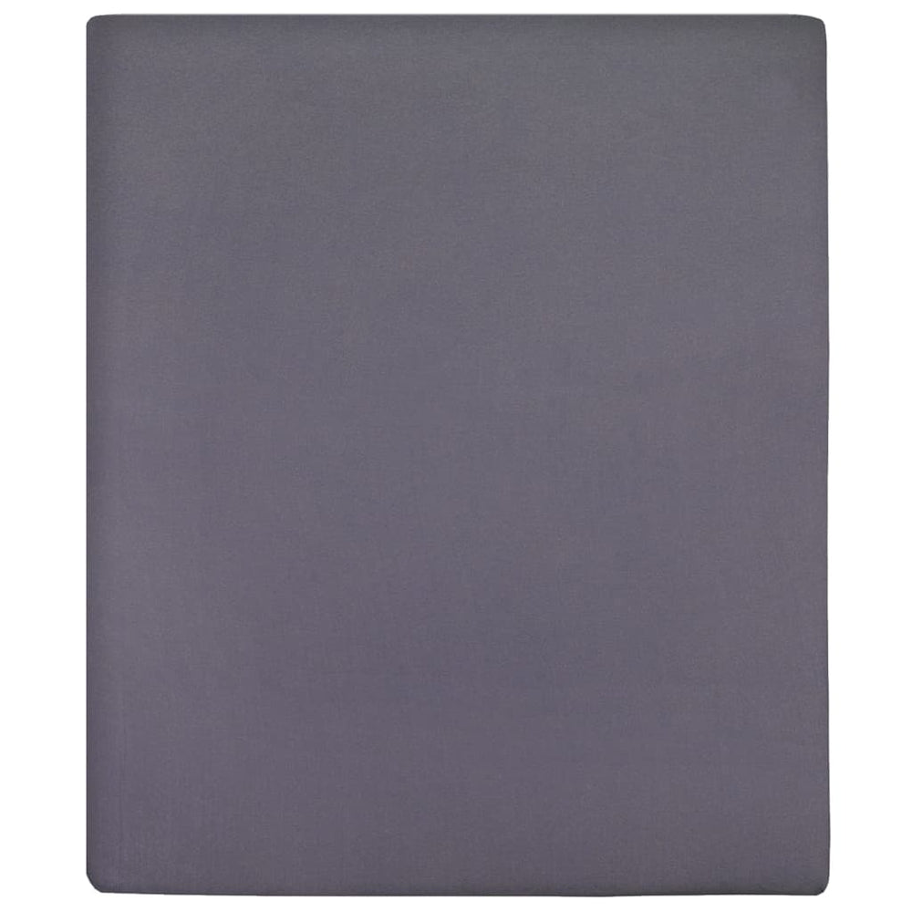 vidaXL Fitted Sheet Jersey Anthracite 160x200 cm Cotton