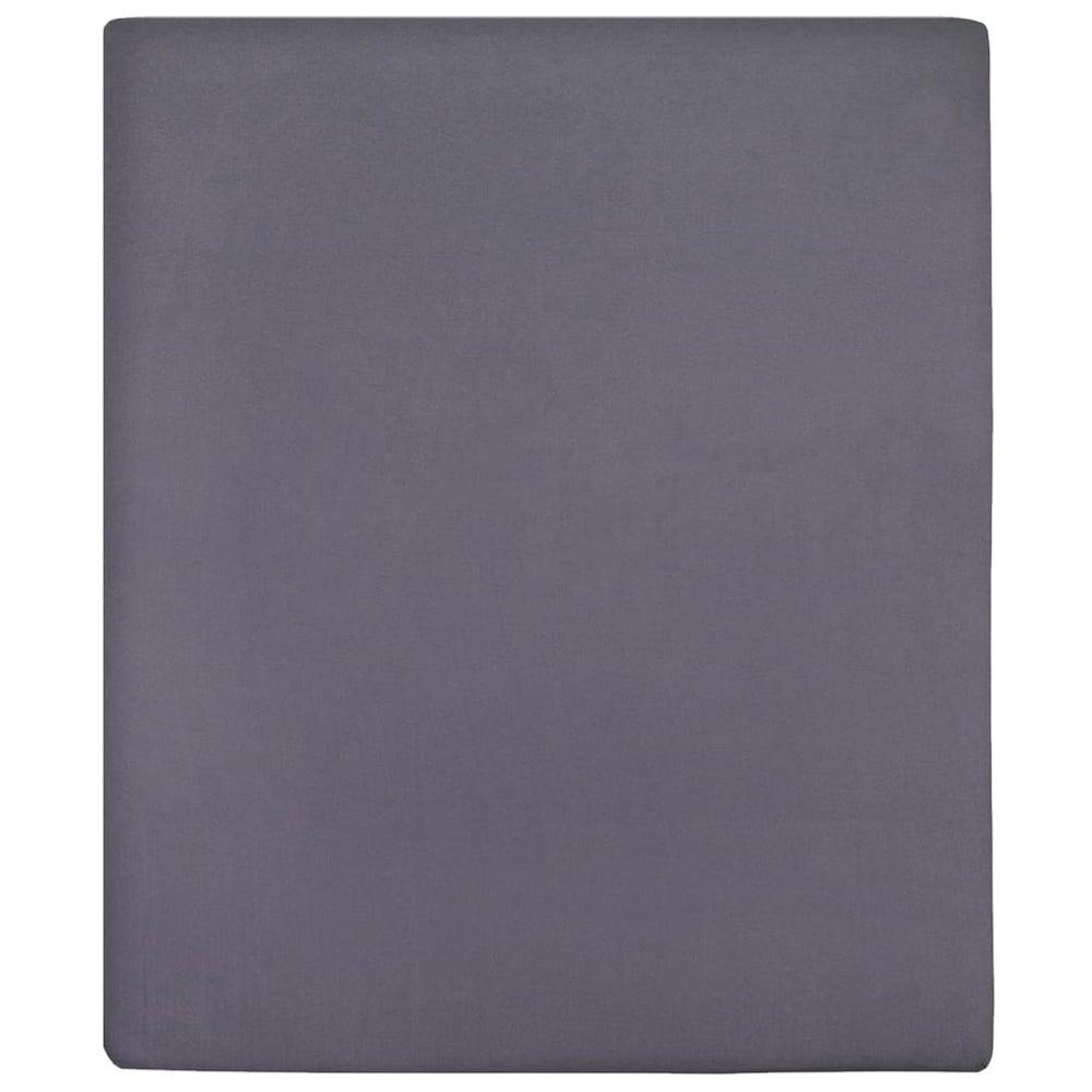 vidaXL Fitted Sheets 2 pcs. Jersey Anthracite 160x200 cm Cotton