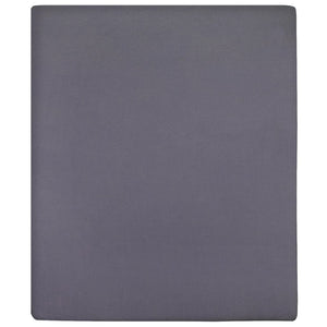 vidaXL Fitted Sheets 2 pcs. Jersey Anthracite 180x200 cm Cotton