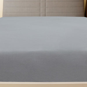 vidaXL Fitted Sheet Jersey Grey 180x200 cm Cotton