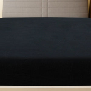 vidaXL Fitted Sheet 2 pcs. Jersey Black 90x200 cm Cotton