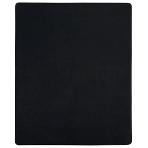vidaXL Fitted Sheet Jersey Black 100x200 cm Cotton
