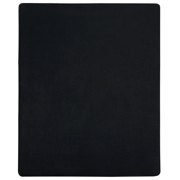 vidaXL Fitted Sheet Jersey Black 100x200 cm Cotton