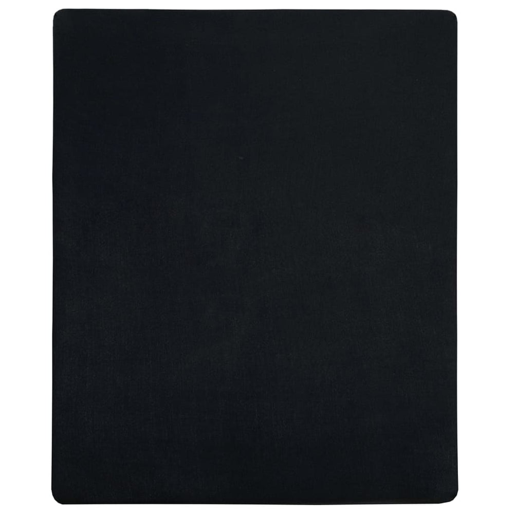 vidaXL Fitted Sheets 2 pcs. Jersey Black 100x200 cm Cotton
