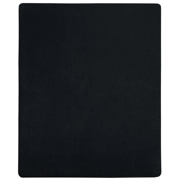 vidaXL Jersey Fitted Sheet Black 140x200 cm Cotton
