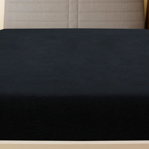 vidaXL Fitted Sheets 2 pcs. Jersey Black 160x200 cm Cotton