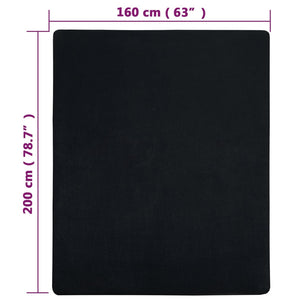 vidaXL Fitted Sheets 2 pcs. Jersey Black 160x200 cm Cotton