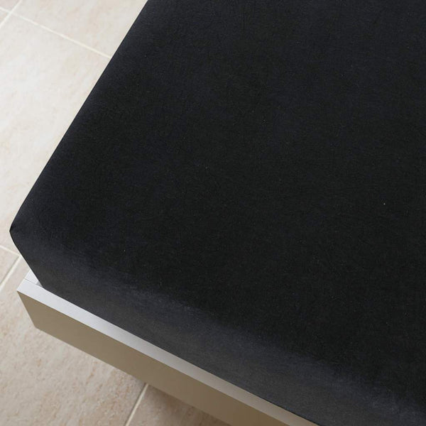 vidaXL Fitted Sheets 2 pcs. Jersey Black 180x200 cm Cotton