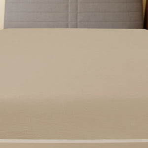 vidaXL Fitted Sheet 2 pcs. Jersey Taupe 90x200 cm Cotton