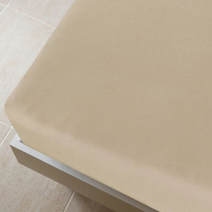 vidaXL Fitted Sheets 2 pcs. Jersey Taupe 140x200 cm Cotton