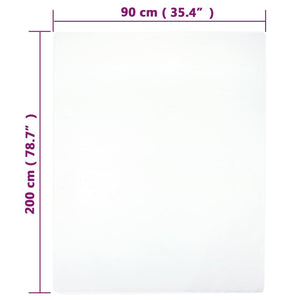 vidaXL Fitted Sheet Jersey White 90x200 cm Cotton