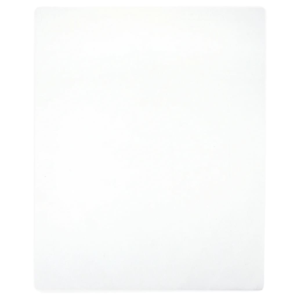 vidaXL Fitted Sheets 2 pcs. Jersey White 90x200 cm Cotton