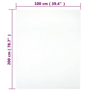 vidaXL Fitted Sheet Jersey White 100x200 cm Cotton