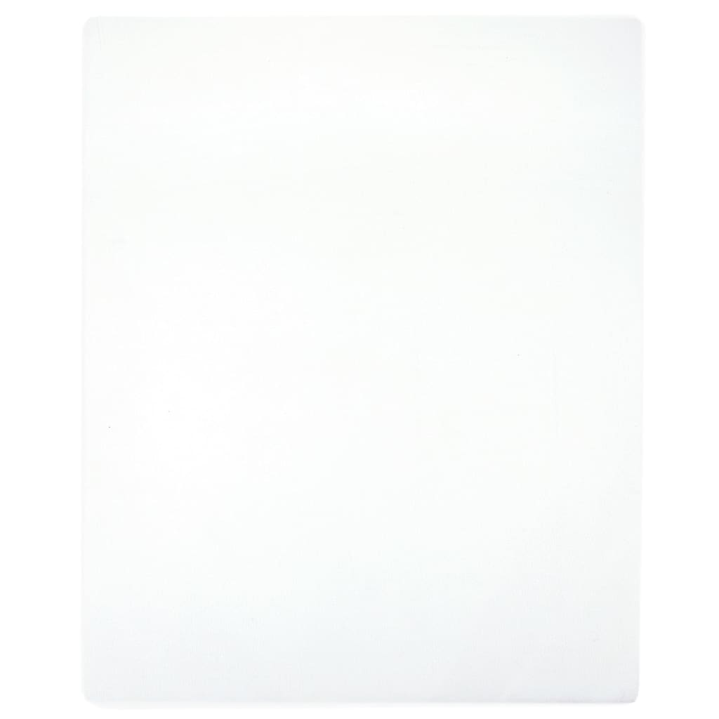 vidaXL Fitted Sheets 2 pcs. Jersey White 100x200 cm Cotton