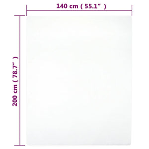 vidaXL Fitted Sheet Jersey White 140x200 cm Cotton