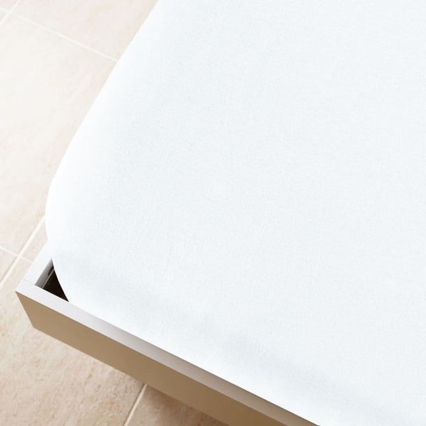 vidaXL Fitted Sheet 2 pcs. Jersey White 140x200 cm Cotton