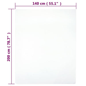 vidaXL Fitted Sheet 2 pcs. Jersey White 140x200 cm Cotton