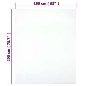vidaXL Fitted Sheet 2 pcs. Jersey White 160x200 cm Cotton
