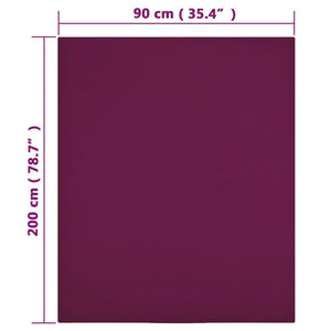 vidaXL Fitted Sheet 2 pcs. Jersey Burgundy 90x200 cm Cotton