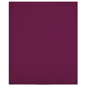 vidaXL Fitted Sheet 2 pcs. Jersey Burgundy 100x200 cm Cotton