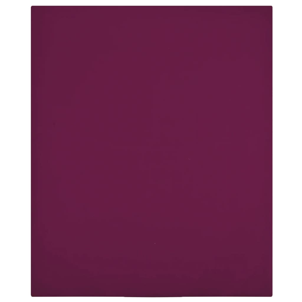 vidaXL Fitted Sheet 2 pcs. Jersey Burgundy 100x200 cm Cotton