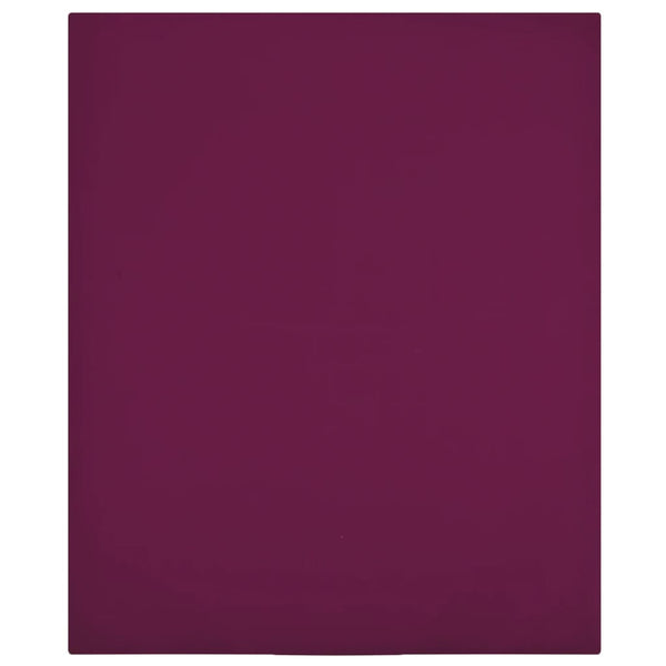 vidaXL Fitted Sheet 2 pcs. Jersey Burgundy 100x200 cm Cotton