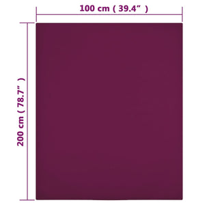 vidaXL Fitted Sheet 2 pcs. Jersey Burgundy 100x200 cm Cotton