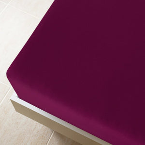 vidaXL Fitted Sheet 2 pcs. Jersey Burgundy 160x200 cm Cotton