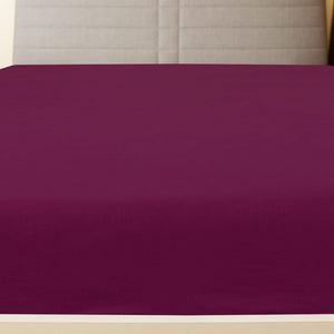 vidaXL Fitted Sheet 2 pcs. Jersey Burgundy 160x200 cm Cotton