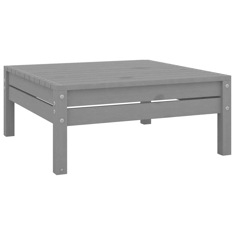 vidaXL Garden Stool Grey Solid Pine Wood