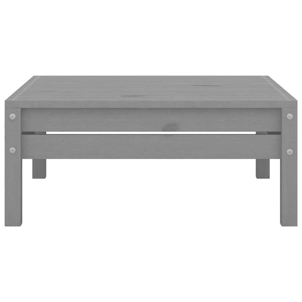 vidaXL Garden Stool Grey Solid Pine Wood