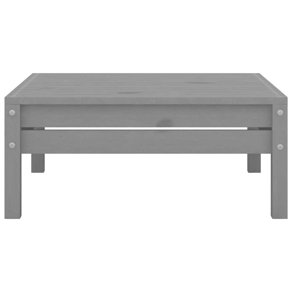 vidaXL Garden Stool Grey Solid Pine Wood