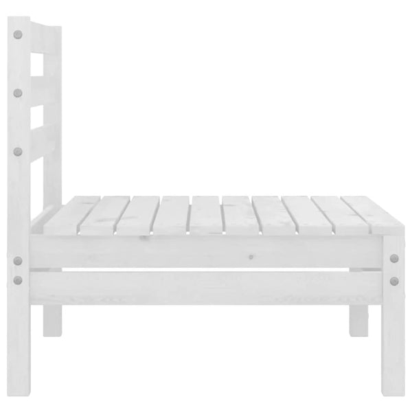 vidaXL Garden Center Sofas 4 pcs White Solid Pine Wood