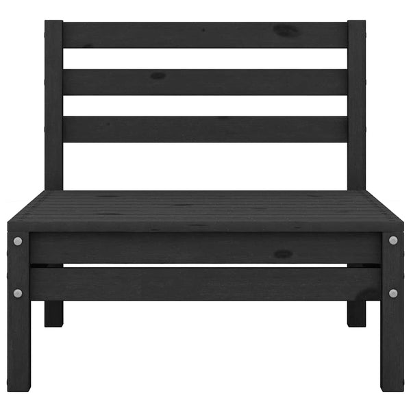 vidaXL Garden Center Sofas 4 pcs. Black Solid Pine Wood