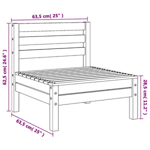 vidaXL Garden Center Sofas 4 pcs. Black Solid Pine Wood